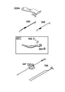 Part Location Diagram of 591614 Briggs and Stratton Bracket-control